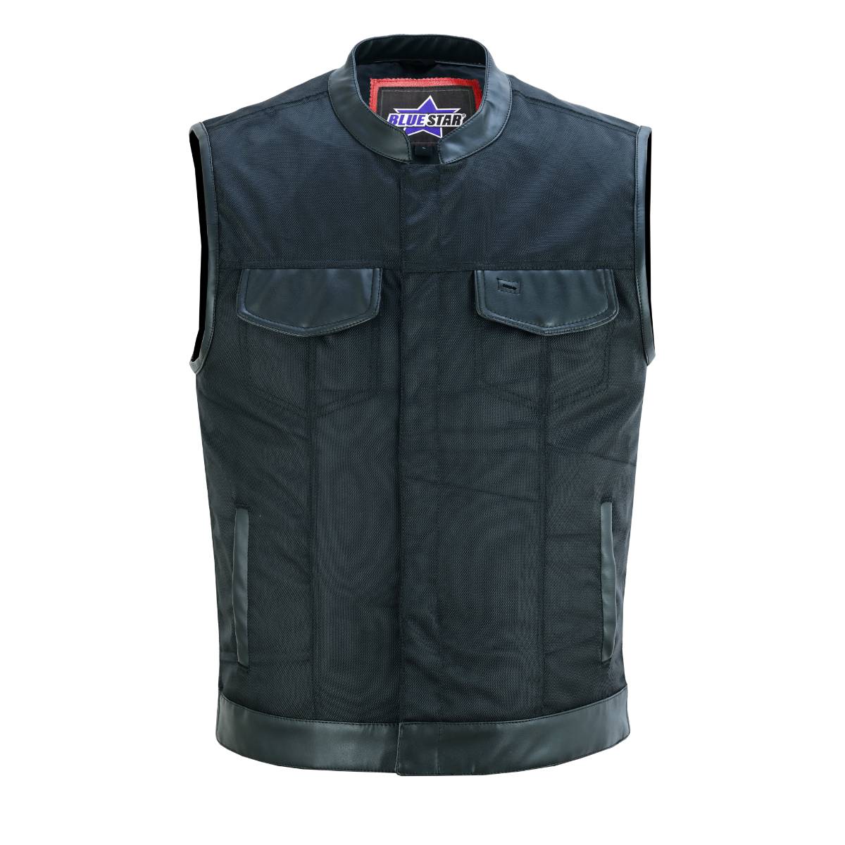 BSM1540 Concealed Snap Closure, Textile Material, Scoop Collar & Hidden