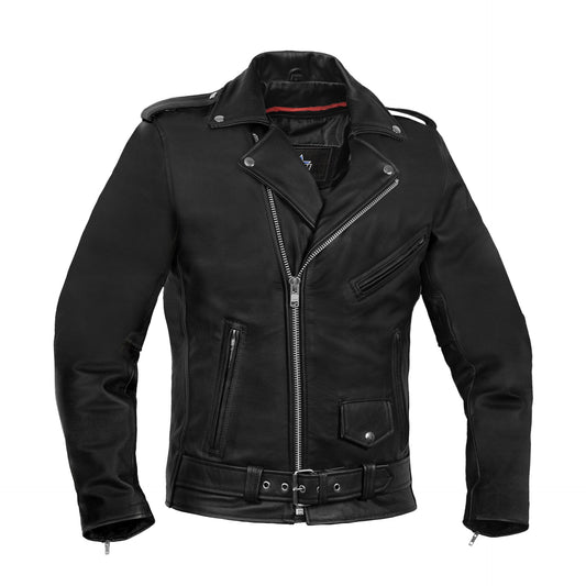 BSM1110 Men's Classic Plain Side Police Style M/C Jacket - TALL