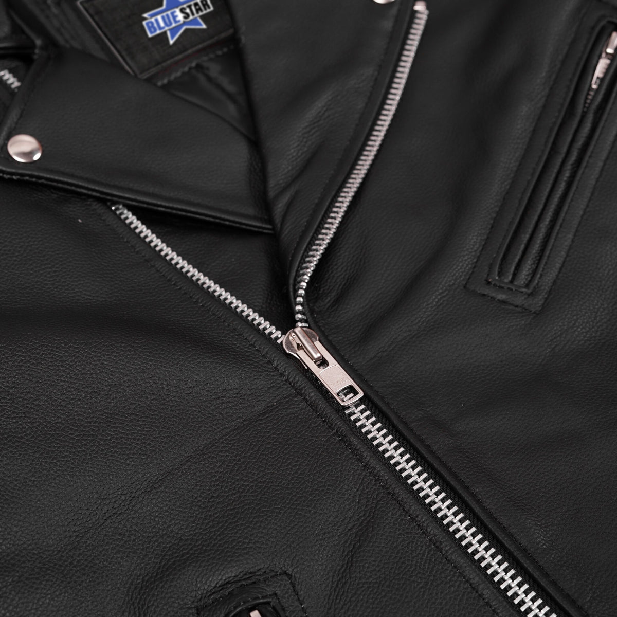 BSM1110 Men's Classic Plain Side Police Style M/C Jacket - TALL
