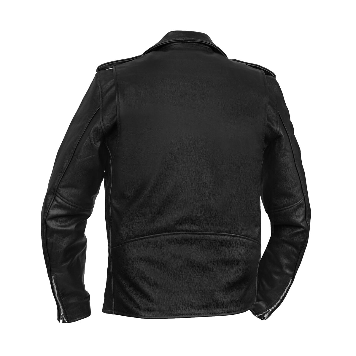 BSM1110 Men's Classic Plain Side Police Style M/C Jacket - TALL