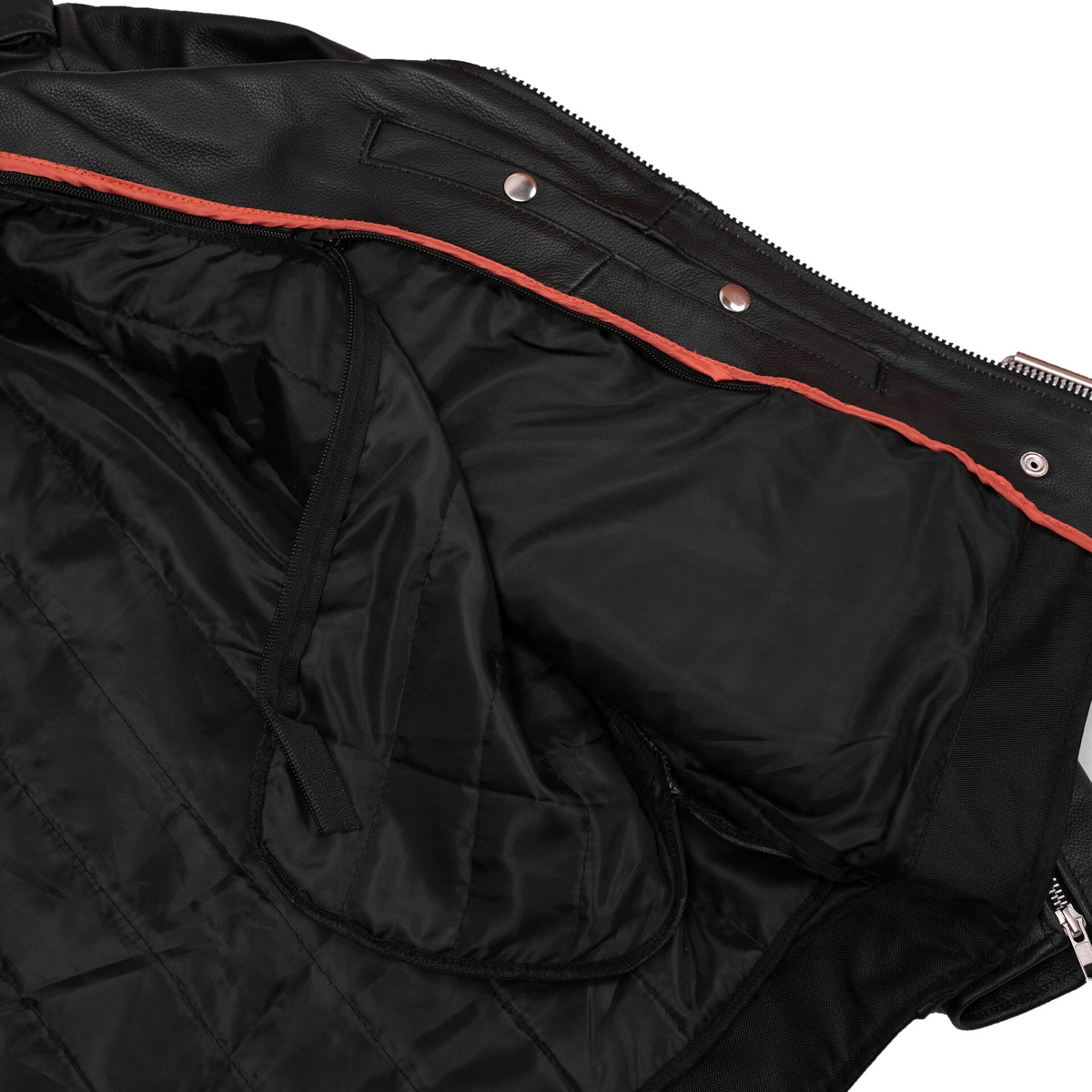BSM1110 Men's Classic Plain Side Police Style M/C Jacket - TALL
