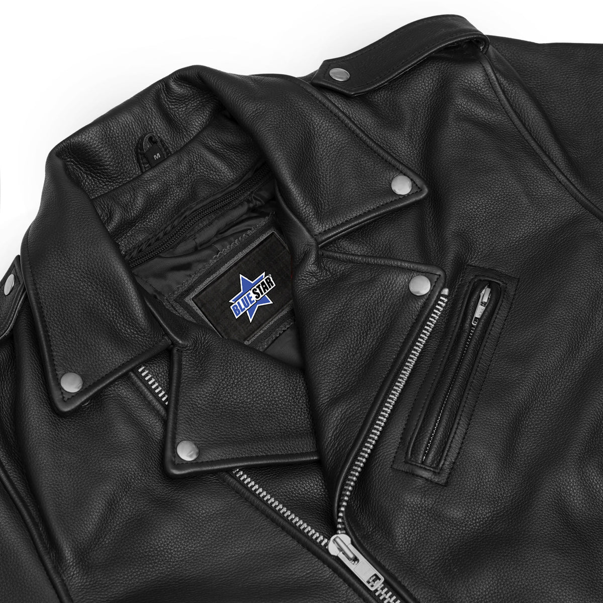 BSM1114 Men's Classic Plain Side Police Style M/C Jacket