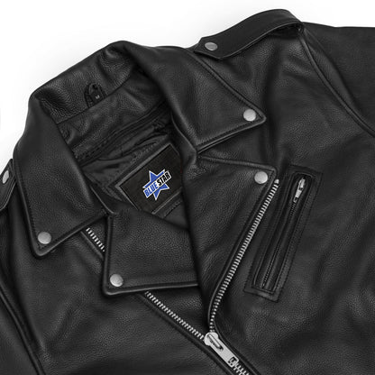 BSM1114 Men's Classic Plain Side Police Style M/C Jacket