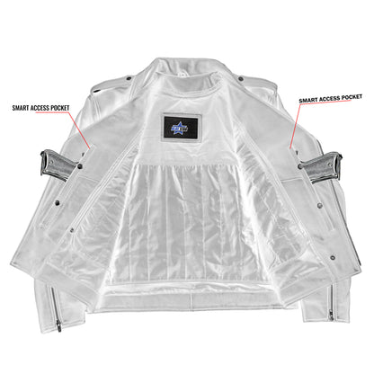 BSM1114 Men's Classic Plain Side Police Style M/C Jacket