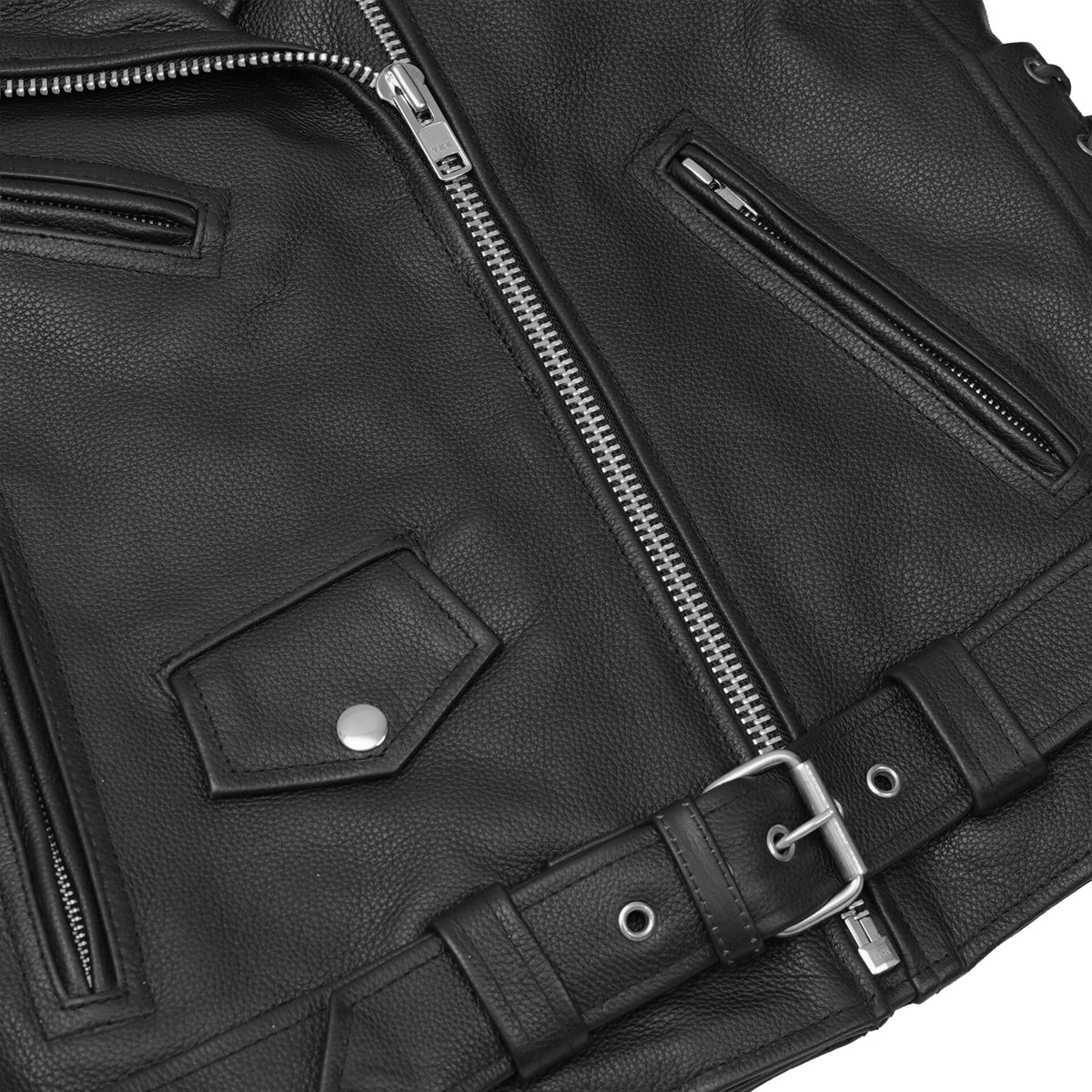 BSM1116 Men's Classic Side Lace Police Style M/C Jacket