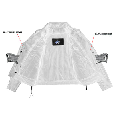 BSM1116 Men's Classic Side Lace Police Style M/C Jacket