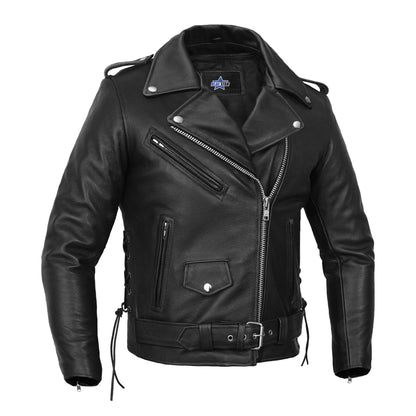 BSM1116 Men's Classic Side Lace Police Style M/C Jacket