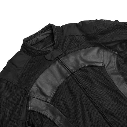 BSM1112 Men's Mesh/ Leather Padded Jacket
