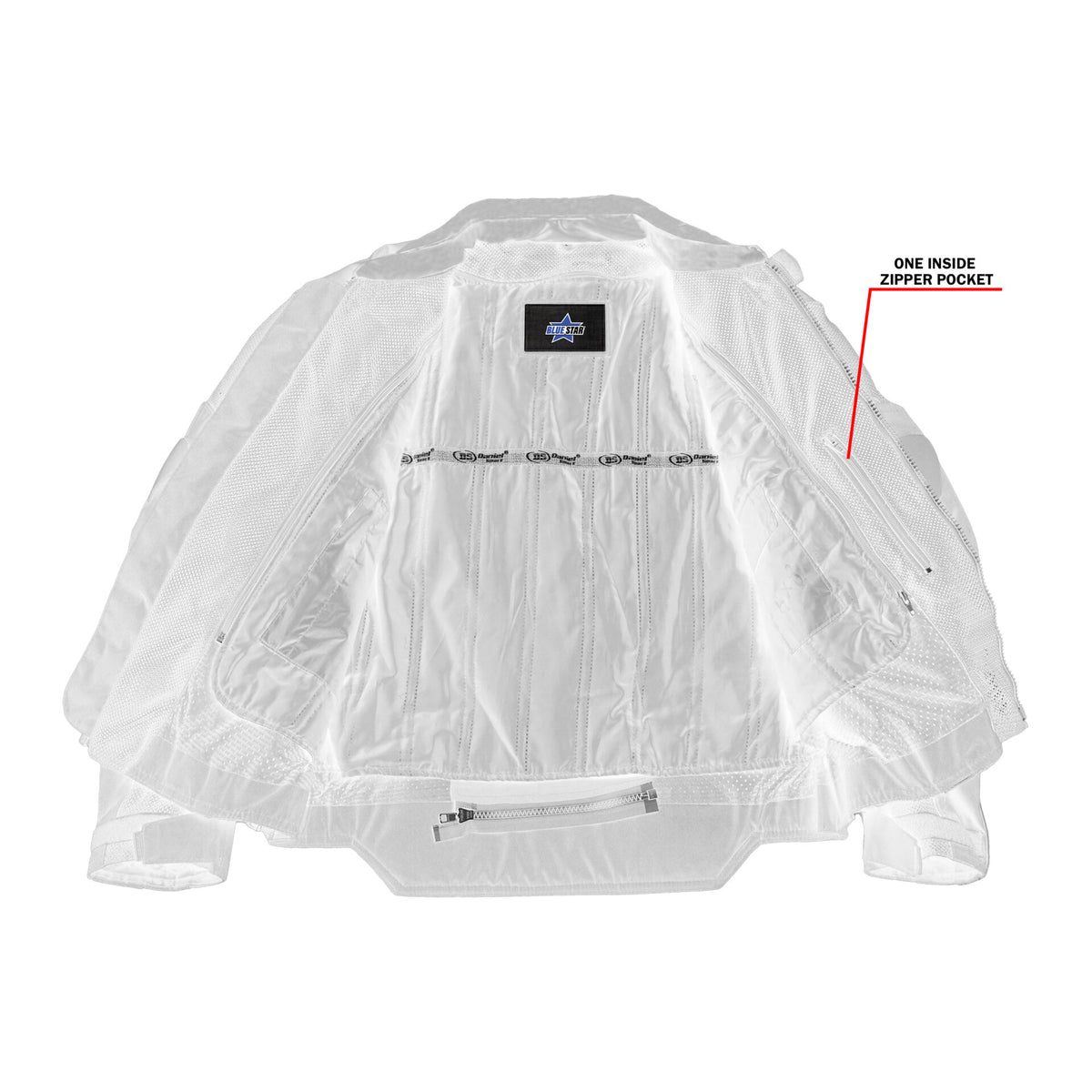 BSM1112 Men's Mesh/ Leather Padded Jacket