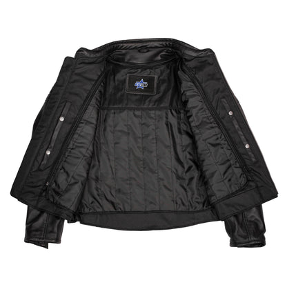 BSM1133 Men's Lightweight Drum Dyed Naked Lambskin Crossover Scooter Jacket