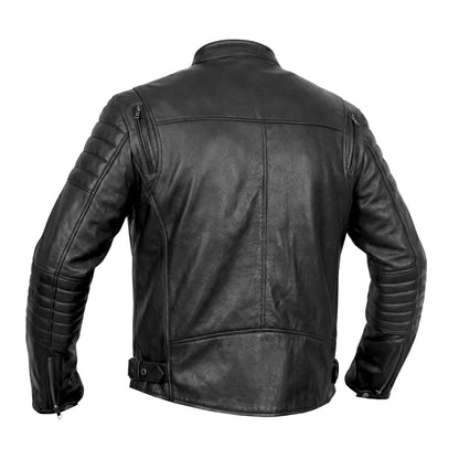 BSM1133 Men's Lightweight Drum Dyed Naked Lambskin Crossover Scooter Jacket