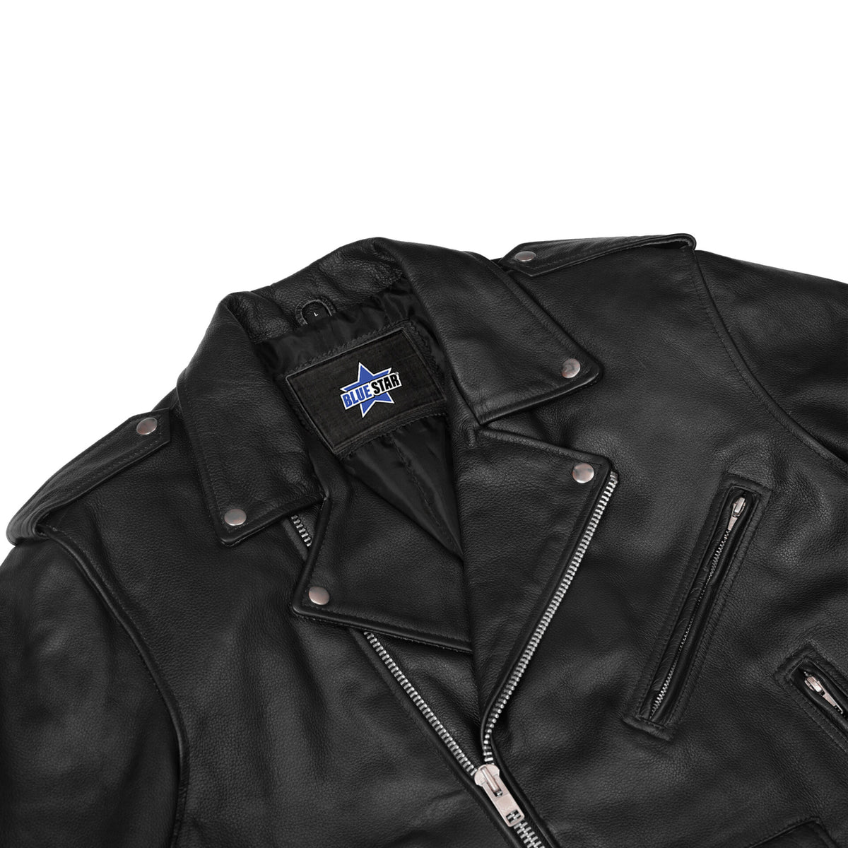 BSM1121 Motorcycle Armored Classic Biker Leather Jacket