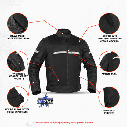 BSM1162 MEN'S RACER MESH JACKET – BLACK