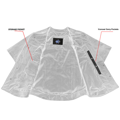 BSM1125 Leather Baseball Motorcycle Shirt