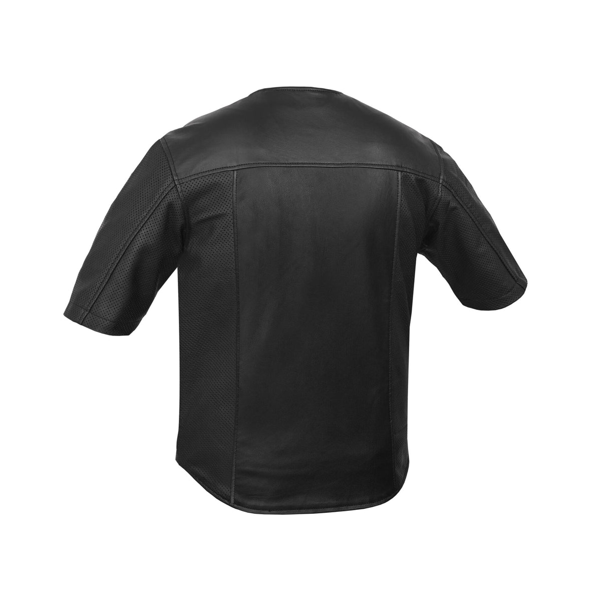 BSM1125 Leather Baseball Motorcycle Shirt