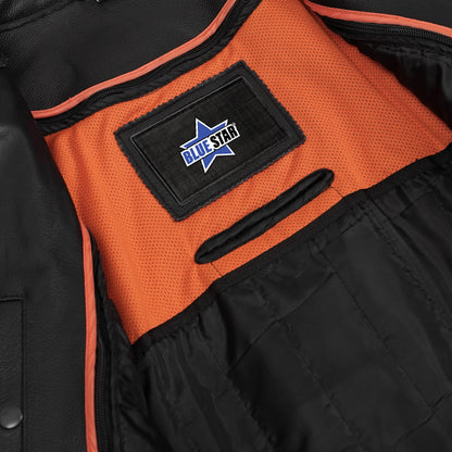 BSM1118 Men's Vented M/C Jacket w/ Plain Sides