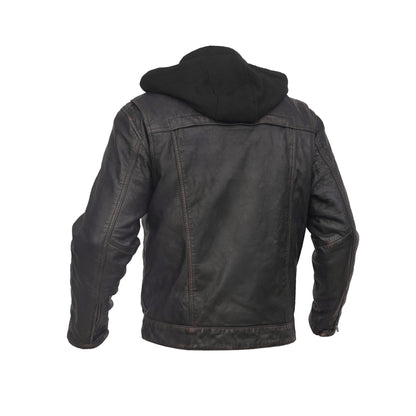 BSM1109 Men's Lightweight Drum Dyed Distressed Naked Lambskin Jacket