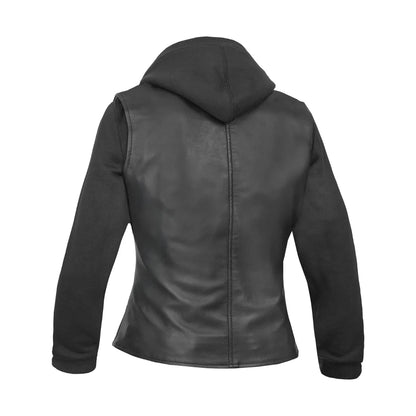Lustré Noir Women's Leather Motorcycle Jacket