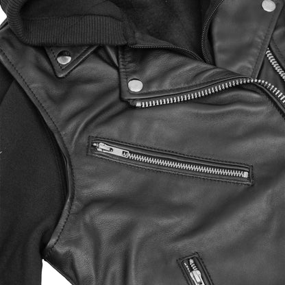 Lustré Noir Women's Leather Motorcycle Jacket