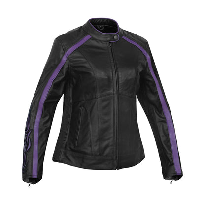 LunaShift Women’s Leather Motorcycle Jacket