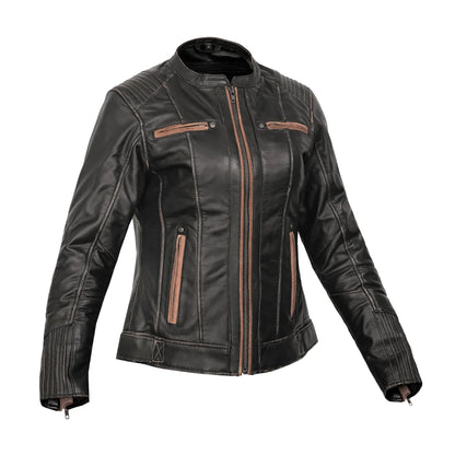 Maison Veyra Women’s Leather Motorcycle Jacket