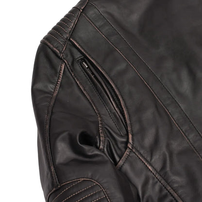 Maison Veyra Women’s Leather Motorcycle Jacket