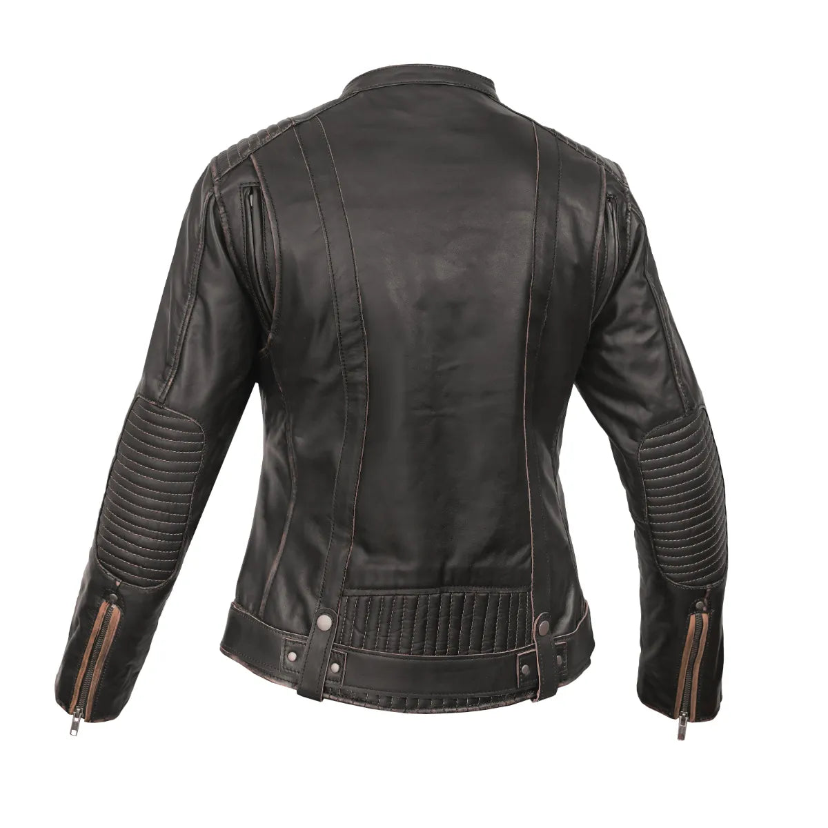 Maison Veyra Women’s Leather Motorcycle Jacket