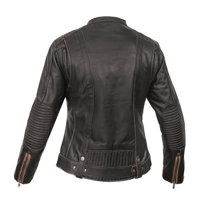 Maison Veyra Women’s Leather Motorcycle Jacket