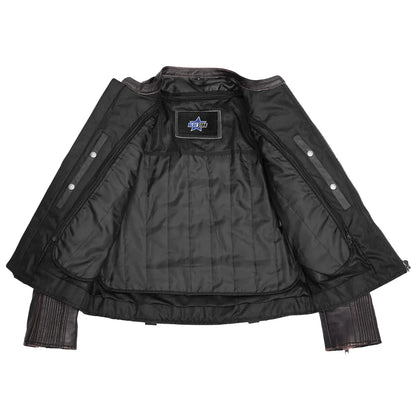 Maison Veyra Women’s Leather Motorcycle Jacket