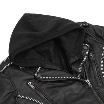 BSM5033 Celeste Women’s Motorcycle Leather Jacket