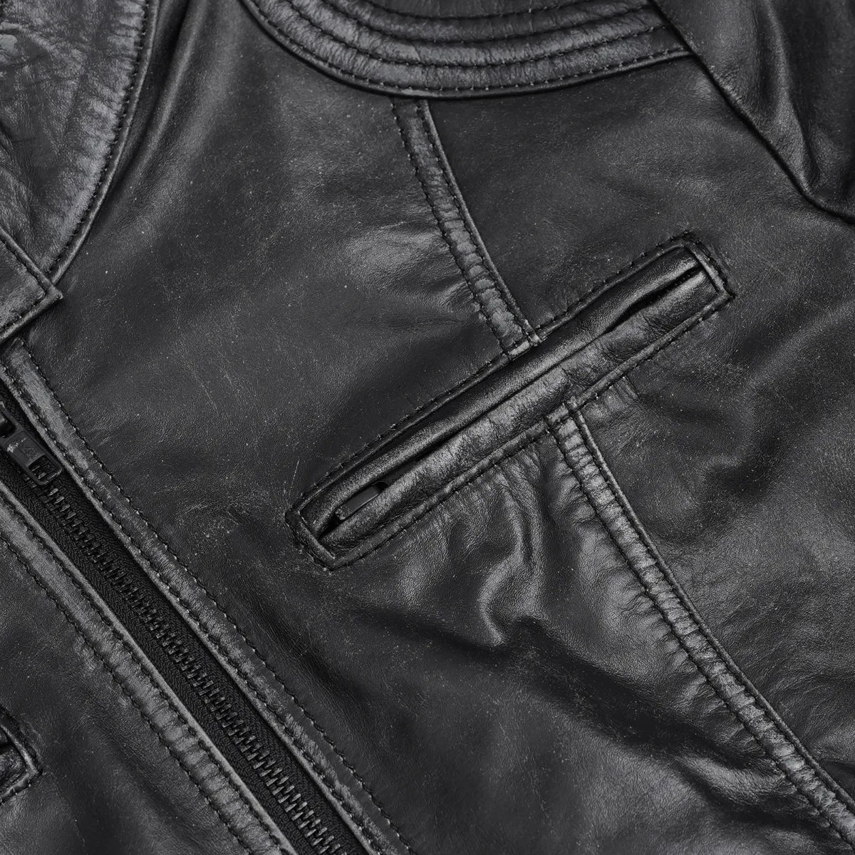 Marsha Women’s Leather Motorcycle Jacket