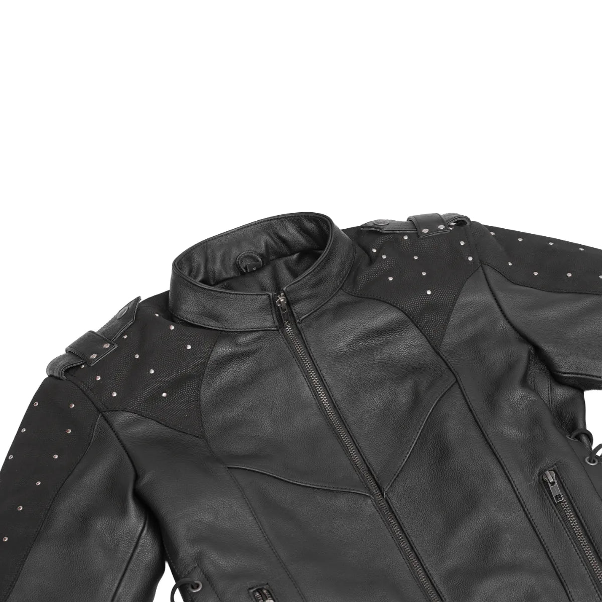 Camille Women's Leather Motorcycle Jacket