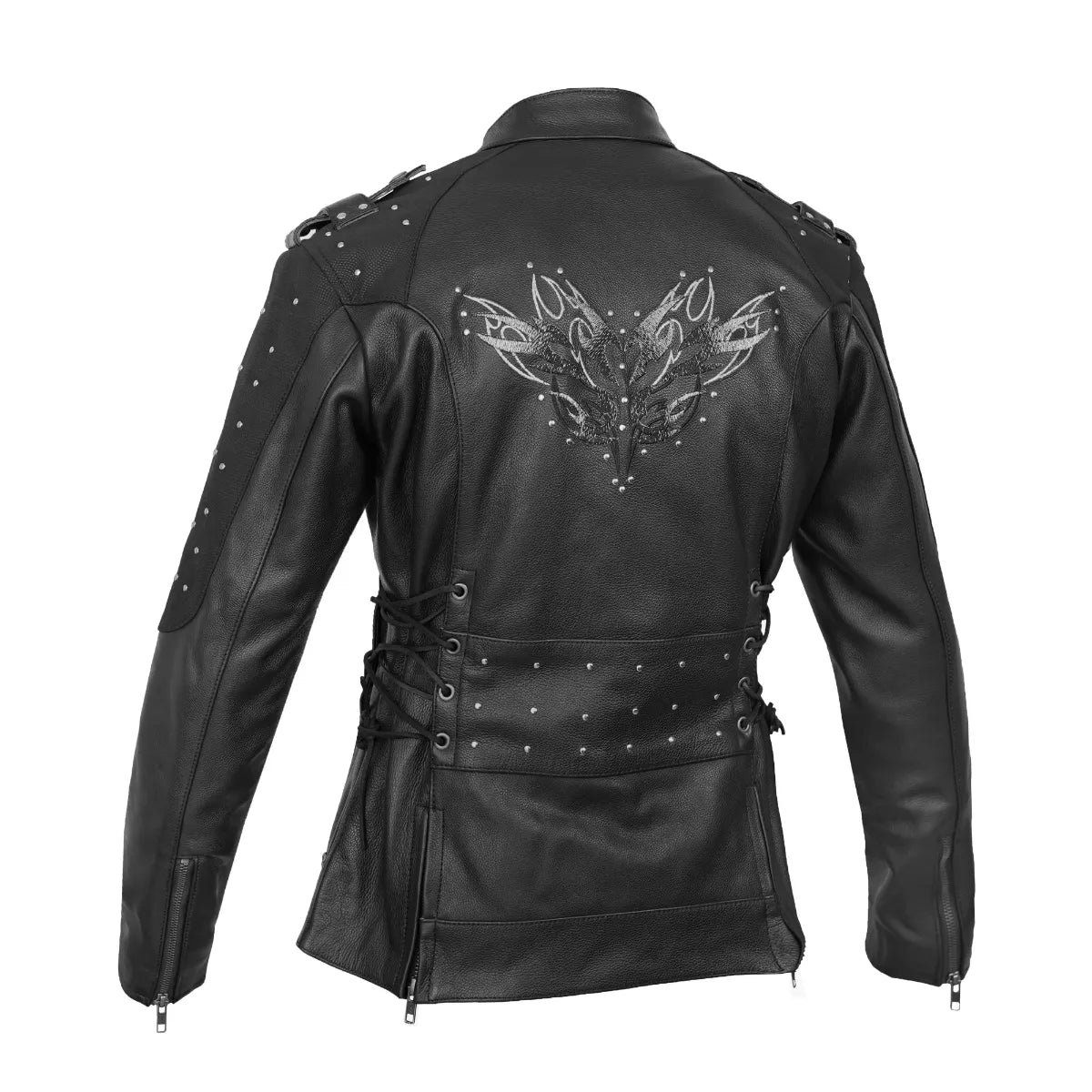 Camille Women's Leather Motorcycle Jacket