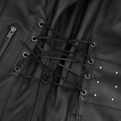 Camille Women's Leather Motorcycle Jacket
