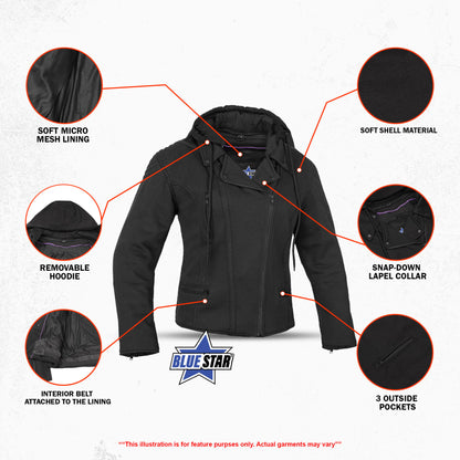 BSM2112 Women's Operative Windproof Reinforced Riding Jacket