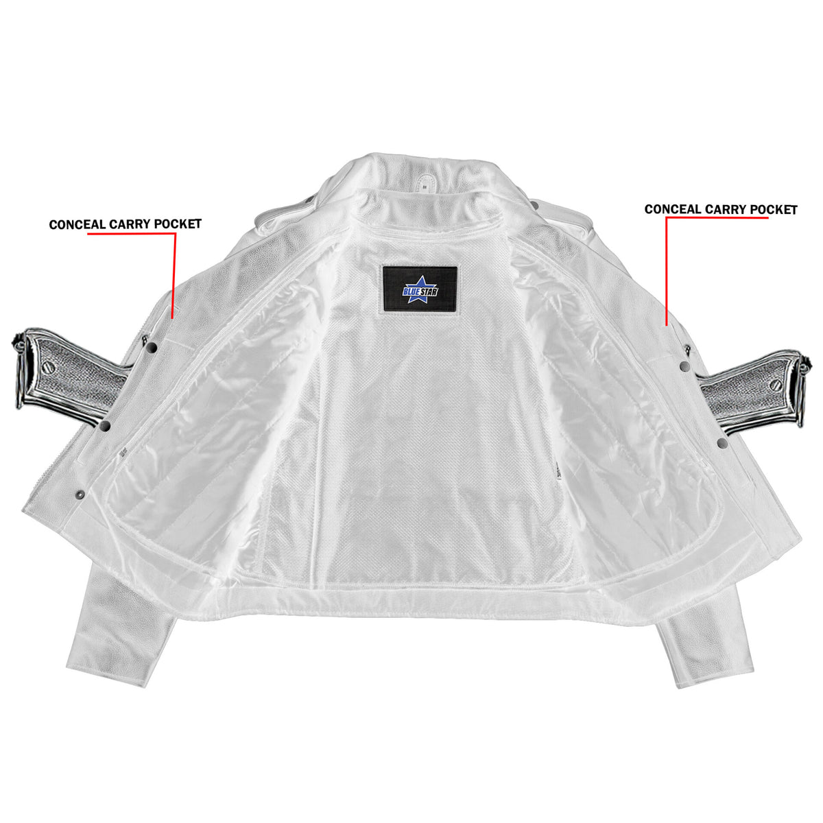 BSM2124 Women's Classic Side Lace Police Style M/C Jacket