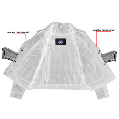 BSM2124 Women's Classic Side Lace Police Style M/C Jacket