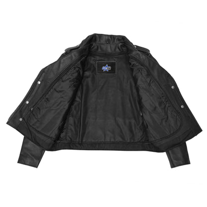 BSM2124 Women's Classic Side Lace Police Style M/C Jacket