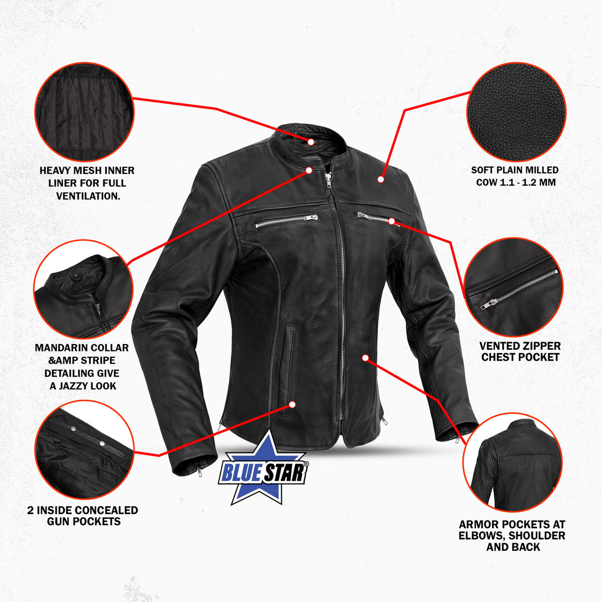 BSM2115 Women's Full Cut Jacket /Jazzy look