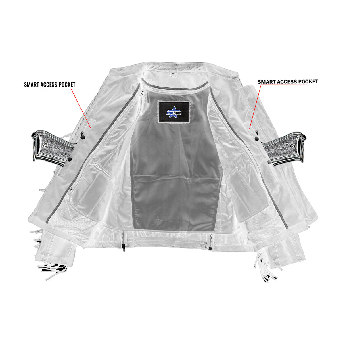 BSM2107 Women's Stylish Jacket with Fringe
