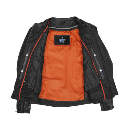 BSM2108 Women's Stylish Jacket with Grommet and Lacing Accents