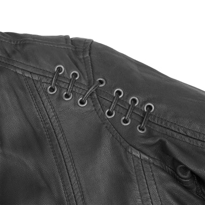 BSM2108 Women's Stylish Jacket with Grommet and Lacing Accents