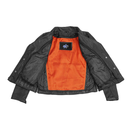 BSM2109 Women's Modern Longer Beltless Biker Jacket