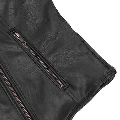 BSM2109 Women's Modern Longer Beltless Biker Jacket