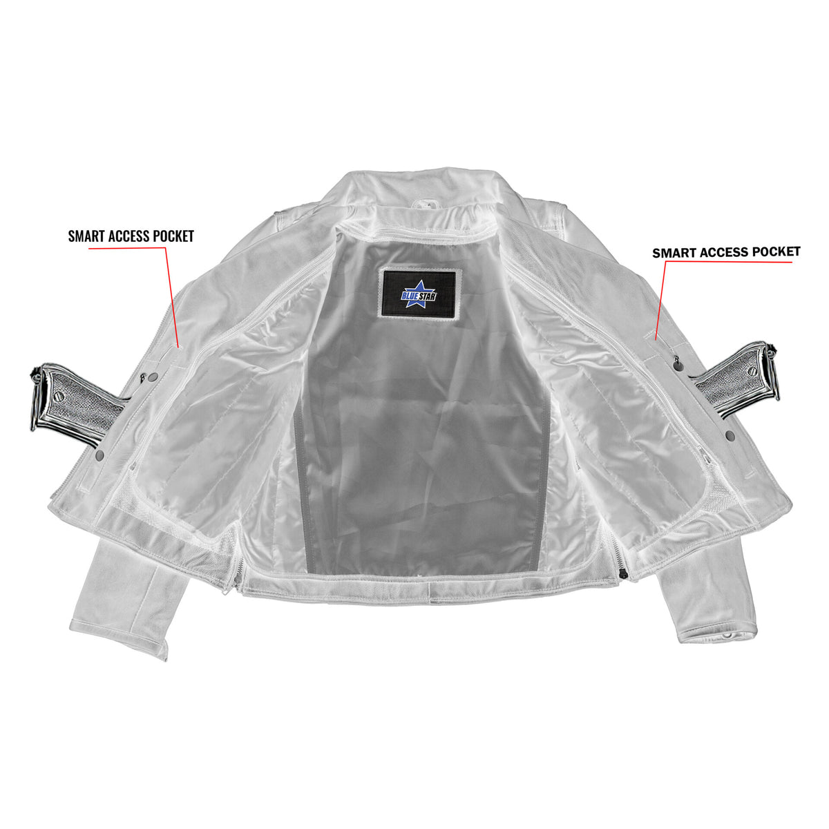 BSM2109 Women's Modern Longer Beltless Biker Jacket