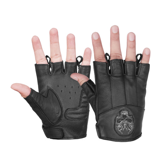 BSM3341 Reflective Skull Fingerless Glove