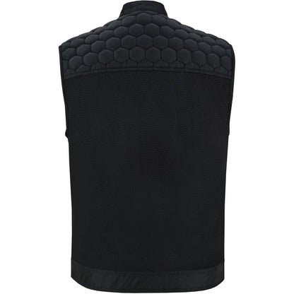 BSM4602 Mesh Rave Men’s Black Mesh Textile Vest with Black Paisley Liner