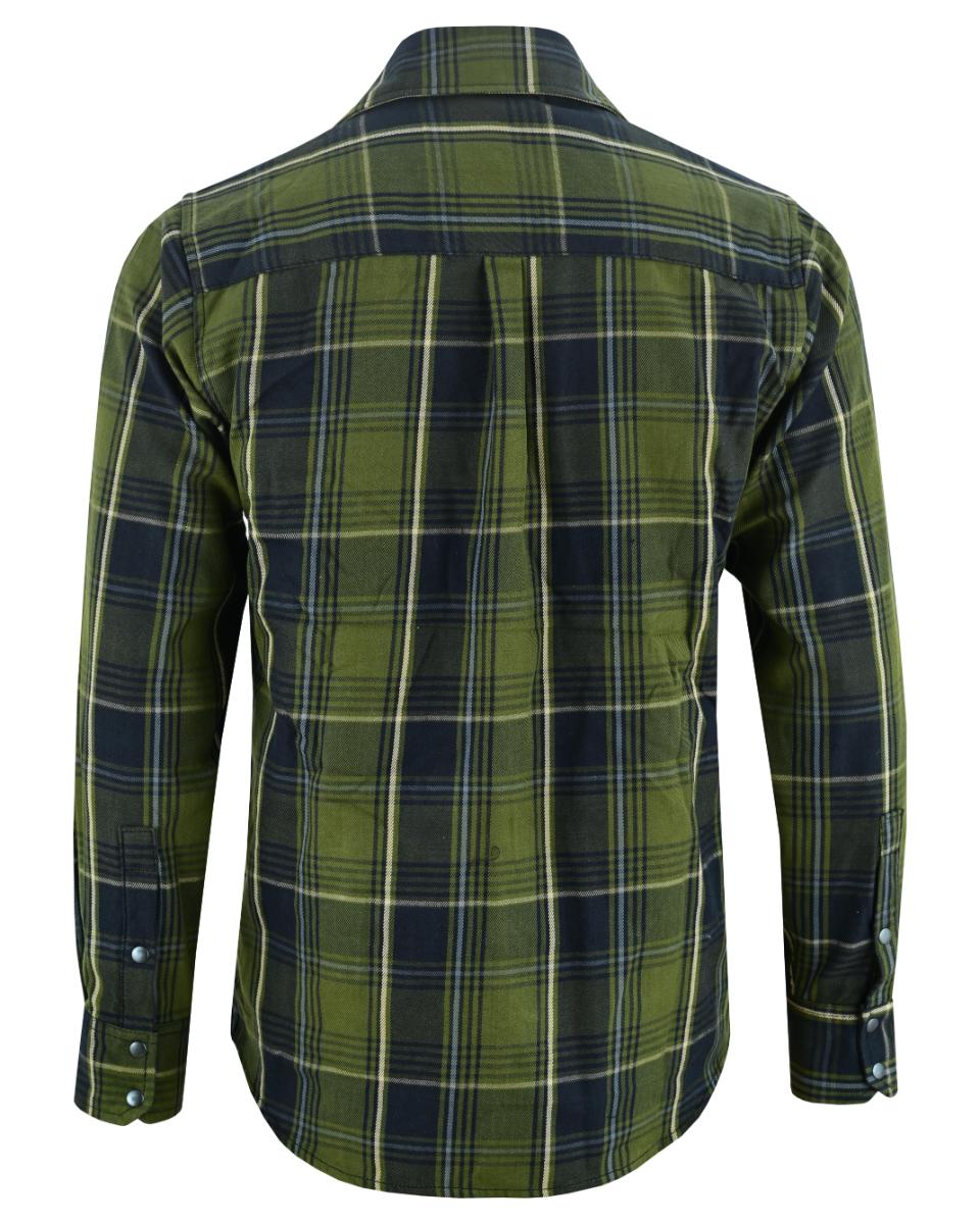 OLIVE ESSENCE MEN’S GREEN FLANNEL SHIRT