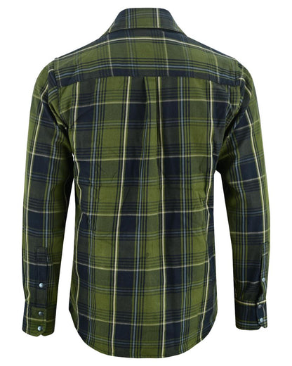 OLIVE ESSENCE MEN’S GREEN FLANNEL SHIRT
