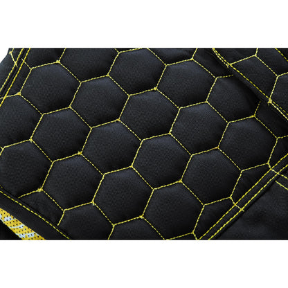 BSM4603 Gloom Gold Men’s Black Mesh Textile Vest with Yellow Thread Detailing